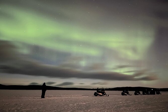 Northern Light snowmobile tour in Kiruna 7:30 pm - Northern Lights Reality Check: When Clouds Roll In