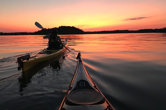 PRIVATE Sunset Kayaking in Stockholm Archipelago Nature Reserve - The Fika stop: coffee, snacks, and a relaxing landing