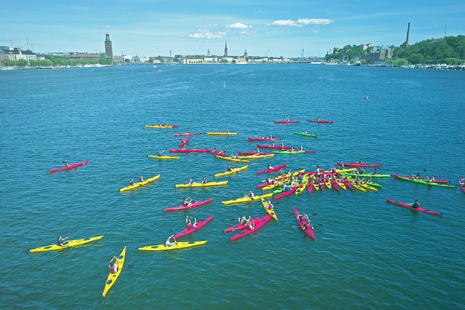 Self-Guided Kayak Adventure In Central Stockholm (Two-man kayak) - Paddling Route Stop One: Stockholm City Hall From the Water