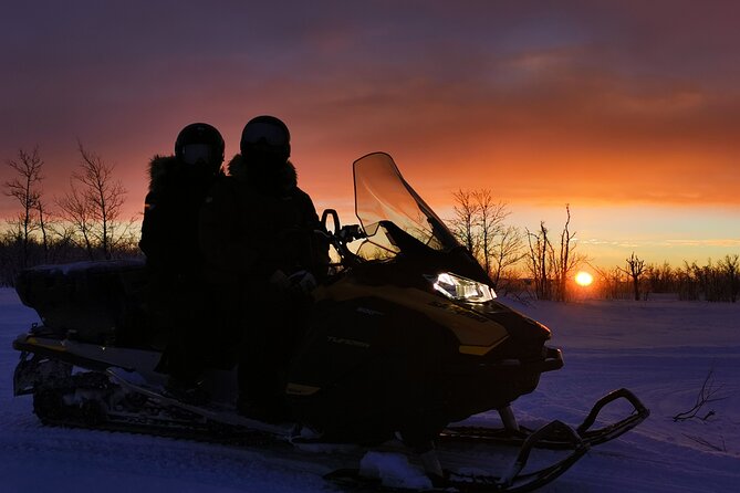 Snowmobile Safari to Lapland viewpoint - Lunch by the Fire Back at Máttaráhkká Northern Light Lodge