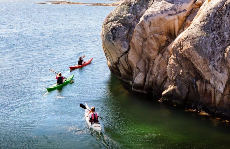 Stockholm: Full-Day Archipelago Kayaking Adventure - The Green Trails Urban Basecamp, intro with your group, then a short drive out