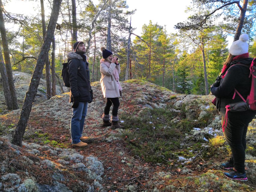 Stockholm: Nature Hike with Campfire Lunch - Winter details: torch lamps for the last stretch, frozen lakes if conditions allow