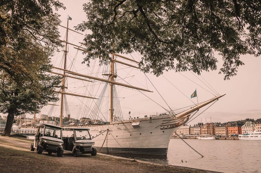 Stockholm Private Golf Cart Tours - Old Town Views You Can Reach: Riddarholmen, Stockholm Cathedral, and Katarinahissen