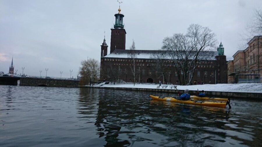 Stockholm: Winter City Kayaking Tour - City Hall to Gamla Stan: sightseeing that feels personal